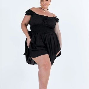 Princess Polly curve lower impact THE LOVE GALORE ROMPER BLACK CURVE 20 black